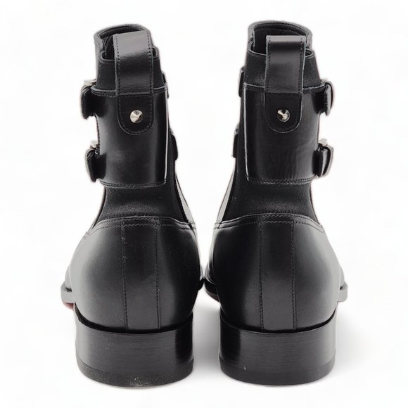 Christian Louboutin Sahni Horse Flat Ankle Boots Black - Picture 5 of 8